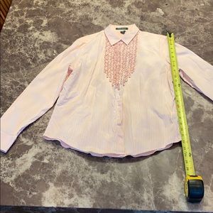 Lauren pink tuxedo shirt